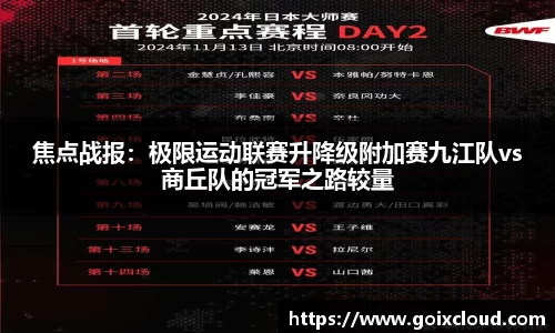 焦点战报：极限运动联赛升降级附加赛九江队vs商丘队的冠军之路较量